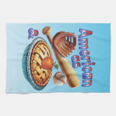 Leuke Amerikaan als honkbal en appeltaart Theedoek (Horizontaal)
