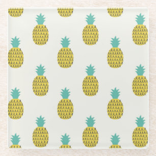 Leuke ananas naadloze illustratie. glazen onderzetter
