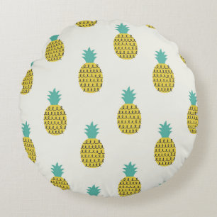 Leuke ananas naadloze illustratie. rond kussen