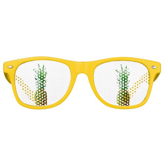 Leuke ananas Piña 4Helen Retro Zonnebril (Voorkant)