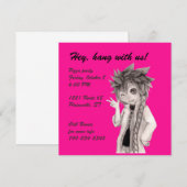 Leuke anime man, originele tekening kaart (Voorkant / Achterkant)