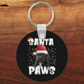 Leuke Apoo Kerstverlichting Tree Hondenliefhebber Sleutelhanger (Voorkant)