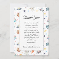 Leuke Astronaut Baby shower Dank je kaart