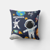 Leuke astronaut in de buitenruimte, Cute Kinderen Kussen (Voorkant)