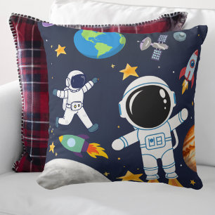 Leuke astronaut in de buitenruimte, Cute Kinderen  Kussen