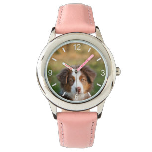 Leuke Australische Herder Hond Puppy - wijzerplaat Horloge