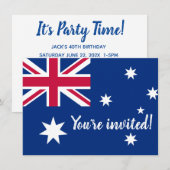 Leuke Australische Vlag Feest Uitnodigingen (Voorkant / Achterkant)