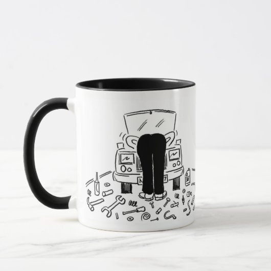 Leuke auto monteur auto reparaties mok (Links)