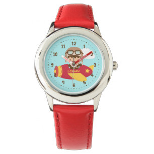Leuke Aviator Boy Vliegtuig Avontuur voor jongens Horloge