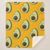 Leuke avocado Cartoon Pattern Sherpa Deken (Voorkant)