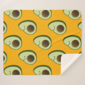 Leuke avocado Cartoon Pattern Sherpa Deken (Voorkant (horizontaal))