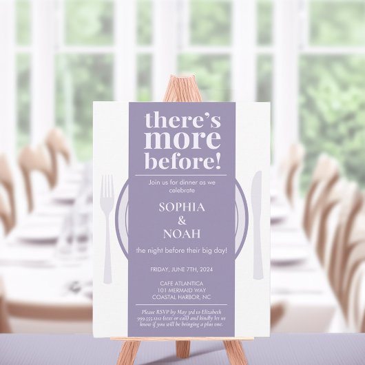 Leuke avond voor dineruitnodiging Dusty Lila Kaart