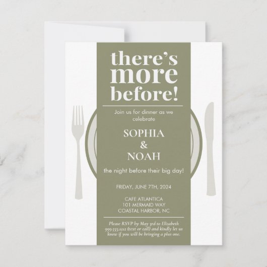 Leuke avond voor het diner uitnodiging Rich Sage (Voorkant)