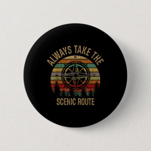 Leuke Avontuur Altijd De Schilderachtige Route Nem Ronde Button 5,7 Cm