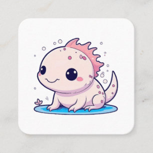Leuke axolotl filosoof vierkante visitekaartje