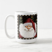 Leuke Baard Santa Kerstmis Vakantie Koffie Mok (Links)