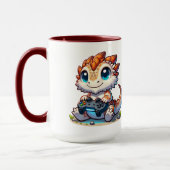 Leuke baardagaam Dragon Holding Game Controller Mok (Links)