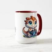 Leuke baardagaam Dragon Holding Game Controller Mok (Voorkant rechts)