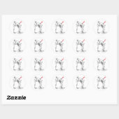 Leuke baby beren welp met nieuwsgierigheid. ronde sticker (Vel)