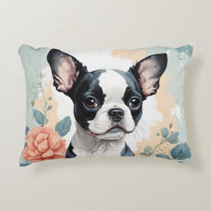 Leuke baby dieren   Boston Terrier Puppy Accent Kussen