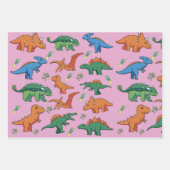 Leuke baby dinosaurussen inpakpapier vel (Voorkant 3)
