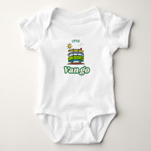 Leuke baby één stuk zegt kleine bestelwagen gaan romper