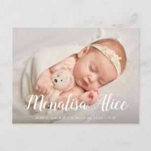 Leuke baby geboorteaankondiging foto briefkaart