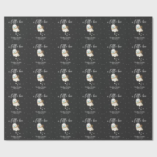 Leuke Baby Ghost Halloween Herfst Baby shower Cadeaupapier (Vlak)