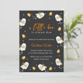 Leuke Baby Ghost Halloween Herfst Baby shower Kaart (Staand voorkant)