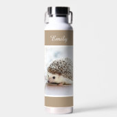 Leuke Baby Hedgehog gepersonaliseerd Waterfles (Voorkant)