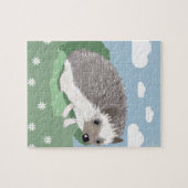 Leuke Baby Hedgehog Jigsaw Legpuzzel (Horizontaal)
