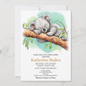 Leuke Baby Koala Baby shower Uitnodiging (Voorkant)