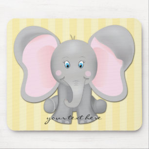 Leuke Baby Olifant Kantoor of Home Gele Muismat