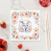 Leuke Baby olifant meisje Baby shower Servet (Insitu)