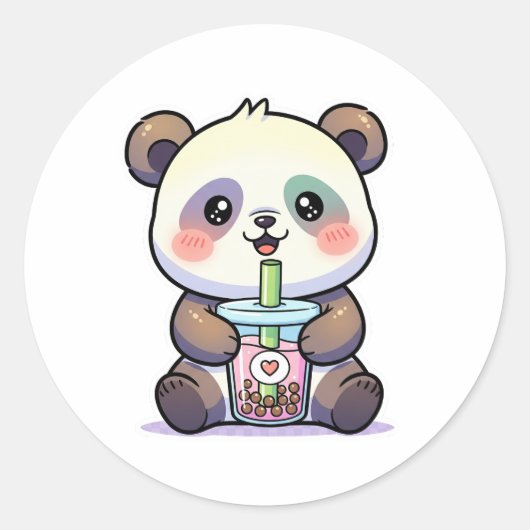Leuke baby panda sticker (Voorkant)