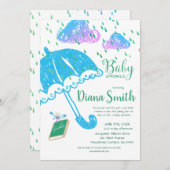 Leuke Baby Sprinkle Shower Kaart (Voorkant / Achterkant)