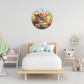 Leuke baby tiger aangepaste naam kinderkamer klok