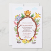 Leuke babydieren oerwoud Safari baby shower Kaart (Voorkant)
