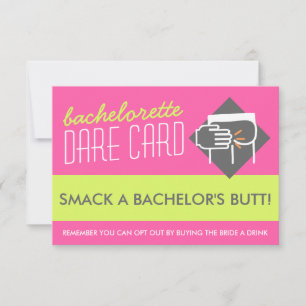 Leuke Bachelorette DARE-spelkaart - smack a butt Kaart