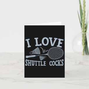 Leuke badmintonspeler match spel grap kaart