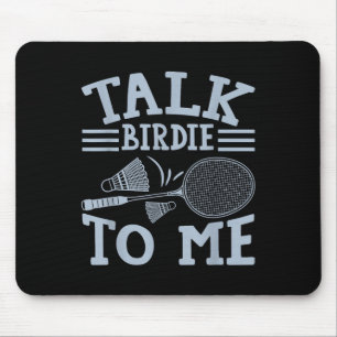 Leuke badmintonspeler match spel grap muismat