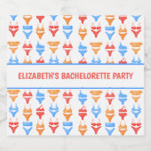 Leuke badpak Zwembad Party Gepersonaliseerde vrijg Sparkling Wijnetiket (Enkel label)