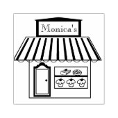 Leuke bakkerij gebouw Art Stamp Rubberstempel (Afrduk)