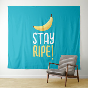 Leuke banaanfeest aangepaste kit modern en bewerkb wandkleed
