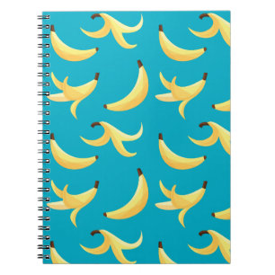 Leuke banaanfeest patroon kleurrijk - bewerkbaar notitieboek