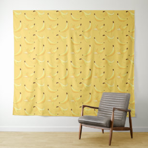 Leuke banaanfeest patroon kleurrijk - bewerkbaar wandkleed