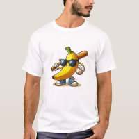Leuke Bananen Holding Baseball Bat Voor Honkbal