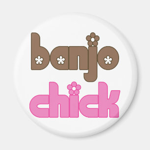 Leuke banjo muziek chick magneet