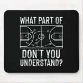 Leuke basketbal Coach Design Mannen Vrouwen Ball G Muismat (Voorkant)