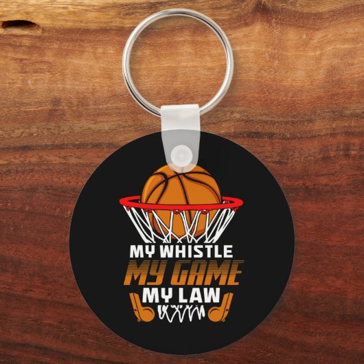 Leuke basketbal scheidsrechter citaten Gift I Hoop Sleutelhanger (Voorkant)